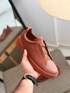 Ermenegildo Zegna TerraFlex Leather Slip-On Sneakers