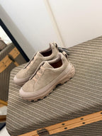 Zegna TrailFlex Suede Slip-On Sneakers – Sandstone Edition