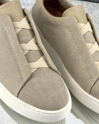 Zegna TerraFlex Canvas Slip-On Sneakers – Sand Edition