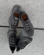 Zegna Grey Suede Slip-On Sneakers
