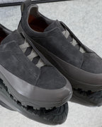 Zegna Grey Suede Slip-On Sneakers