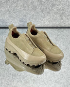 Zegna Beige Suede Utility Slip-On Sneakers