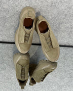 Zegna Beige Suede Utility Slip-On Sneakers