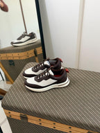 Loro piana Leather & Mesh Lace-Up Sneakers