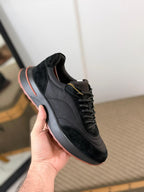 Loro piana Black Mixed-Material Sneakers