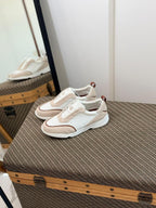 Loro piana Suede-Trim White Sneakers