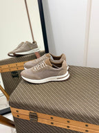 Loro piana Taupe Mesh & Suede Sneakers