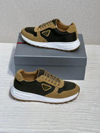 Prada Prax Suede and Re-Nylon Sneakers (Tobacco/Black)
