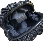Bottega Veneta Mini Pouch in Black Intrecciato Leather
