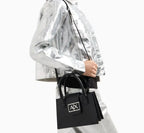 Armani Exchange Square Satchel (Black)