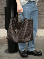 Bottega Veneta Small Andiamo Bag (Travertine / Light Beige)