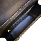 Valentino Garavani VLogo Loco Crystal-Embellished Leather Shoulder Bag (Black)