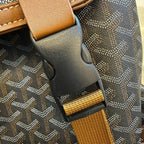 Goyard Alpin MM Backpack (Black & Tan)