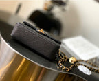 Chanel Mini Flap Bag with Pearl Crush (Black with Gold-Tone Hardware)