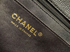 Chanel Mini Flap Bag with Pearl Crush (Black with Gold-Tone Hardware)