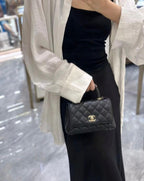 Chanel mini Coco Handle Bag (Black with Silver Hardware)