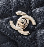 Chanel mini Coco Handle Bag (Black with Silver Hardware)