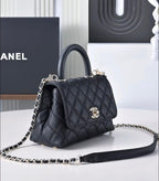Chanel mini Coco Handle Bag (Black with Silver Hardware)