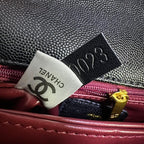Chanel Small Coco Handle Bag (Burgundy with Gold Hardware)