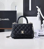 Chanel mini Coco Handle Bag (Black with Silver Hardware)