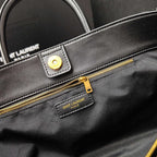 Saint Laurent Toy Cabas YSL Leather Tote Bag (Black)