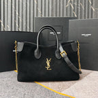 Saint Laurent Toy Cabas YSL Suede Tote Bag (Black)