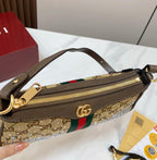 Gucci Ophidia Small Handbag with Crystals (Beige/Ebony GG Supreme)