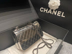 Chanel Limited Edition Quilted Plexiglass Flap Bag (Silver)