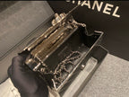 Chanel Limited Edition Quilted Plexiglass Flap Bag (Silver)