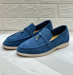 Loro Piana Summer Walk Loafers (Navy Blue)