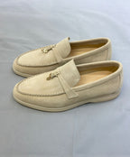 Loro Piana Summer Charms Walk Loafers (Sand/Beige)
