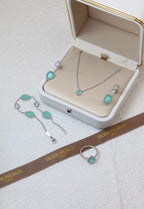 Boucheron Serpent Bohème Jewelry Set (White Gold with Aquaprase and Diamonds)
