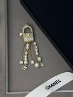 Chanel Pearl Micro Bag Jewelry Set (Gold/Pearl)