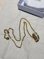Dior Petit CD Jewelry Set (Gold/White/Crystal)