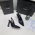 Saint Laurent Opyum Slingback Pumps (Black)