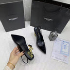 Saint Laurent Opyum Slingback Pumps (Black)