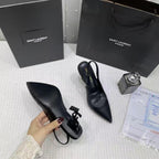 Saint Laurent Opyum Slingback Pumps (Black)