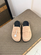 Hermès Ancora Mule (Beige / Noir)