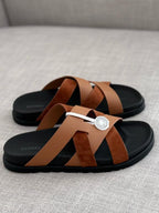 Hermès Éric Sandal (Gold / Noir)