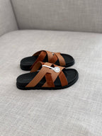 Hermès Éric Sandal (Gold / Noir)