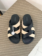 Hermès Éric Sandal (Noir / Beige)