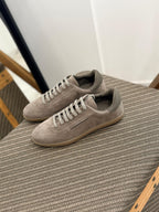 ZEGNA Valencia Suede Sneakers (Grey / Taupe / Gum Sole)