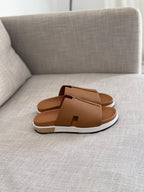 Hermès Electro Sandal (Gold / Tan)