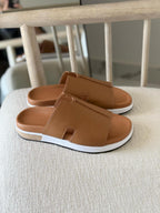 Hermès Electro Sandal (Gold / Tan)
